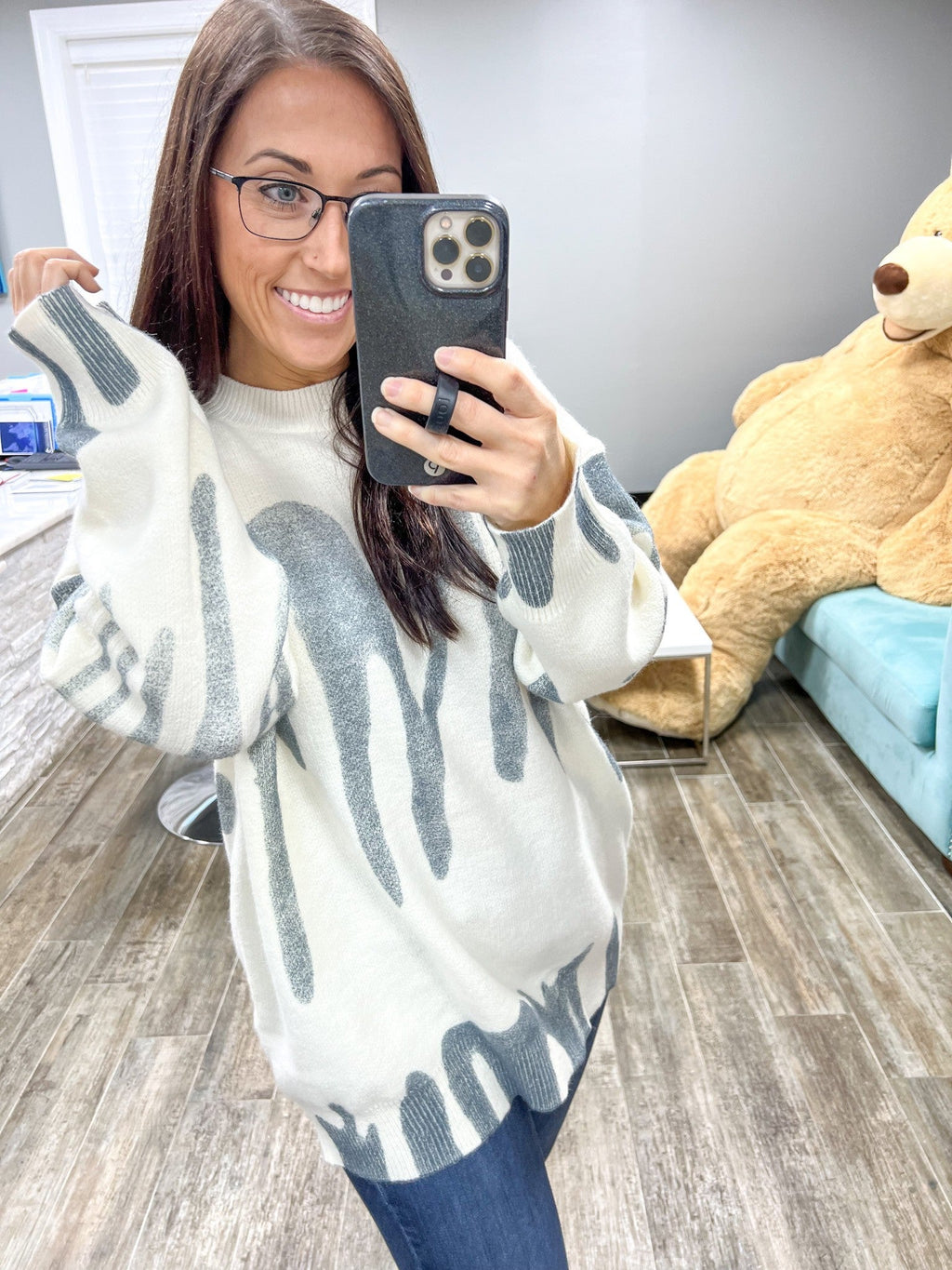 Spray Print Sweater