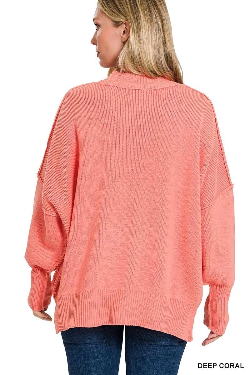 Side Slit Oversized Sweater
