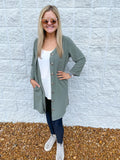 Button Up Cardigan Tunic Dress