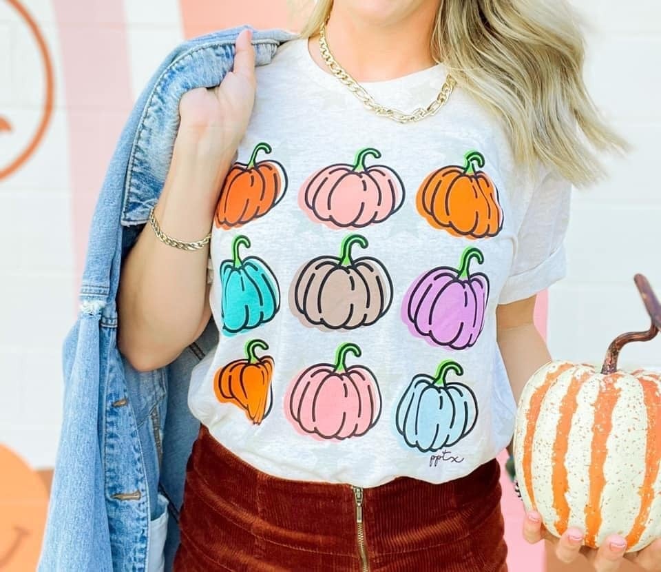 Colorful Pumkin Star Tee