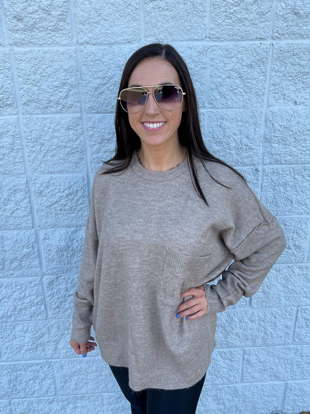 Melange Hi-Low Sweater