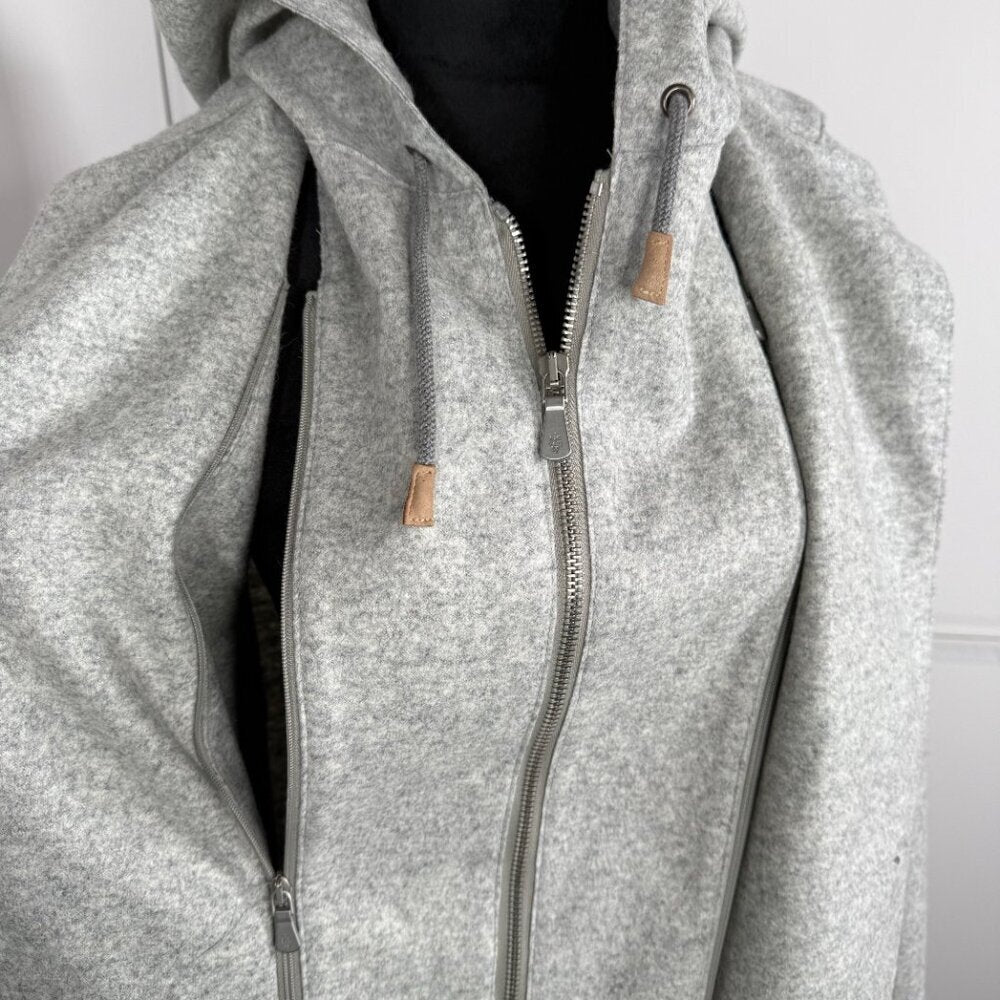 Eleventy Grey Hooded Blazer Jacket Mens IT 60 (US 50)