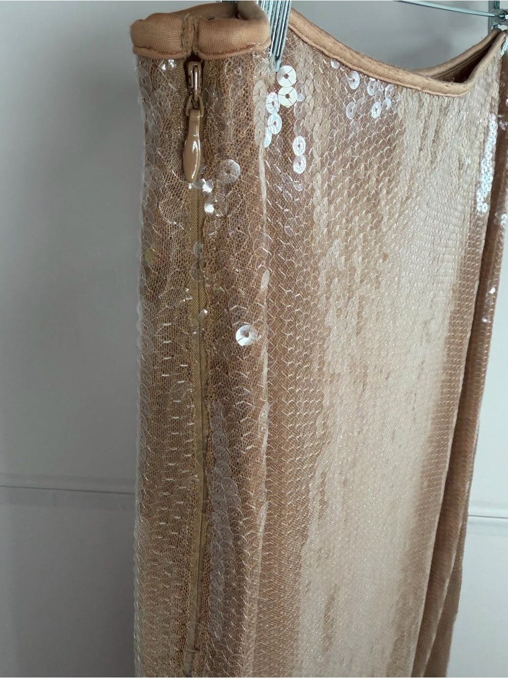 NWT Abercrombie & Fitch High Rise Sequin Sheer Maxi Skirt Size Large