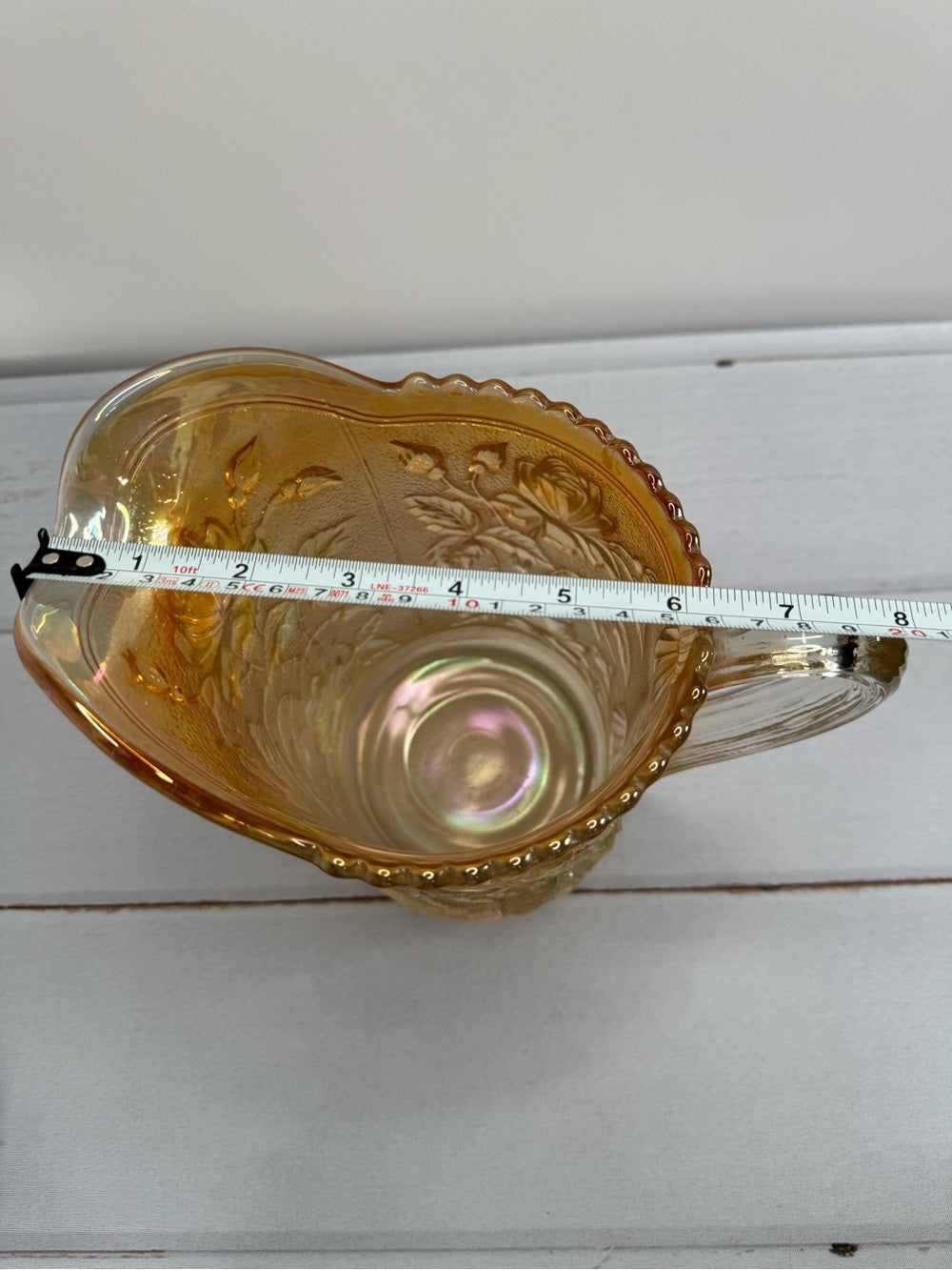 Antique Imperial Glass Marigold Carnival Glass Lustre Rose Water Pitcher