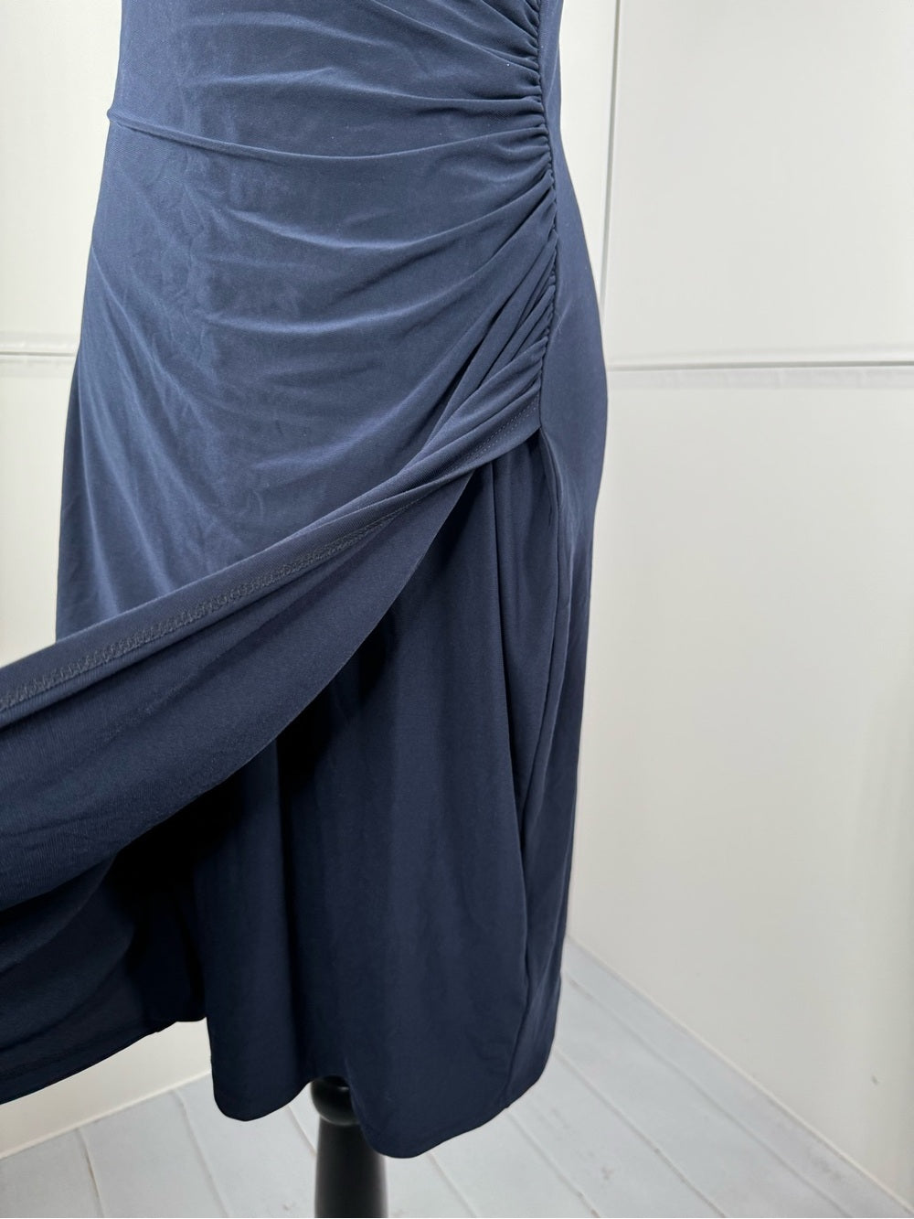 Lauren Ralph Lauren Navy Ruched Faux Wrap Sheath Dress Size 4