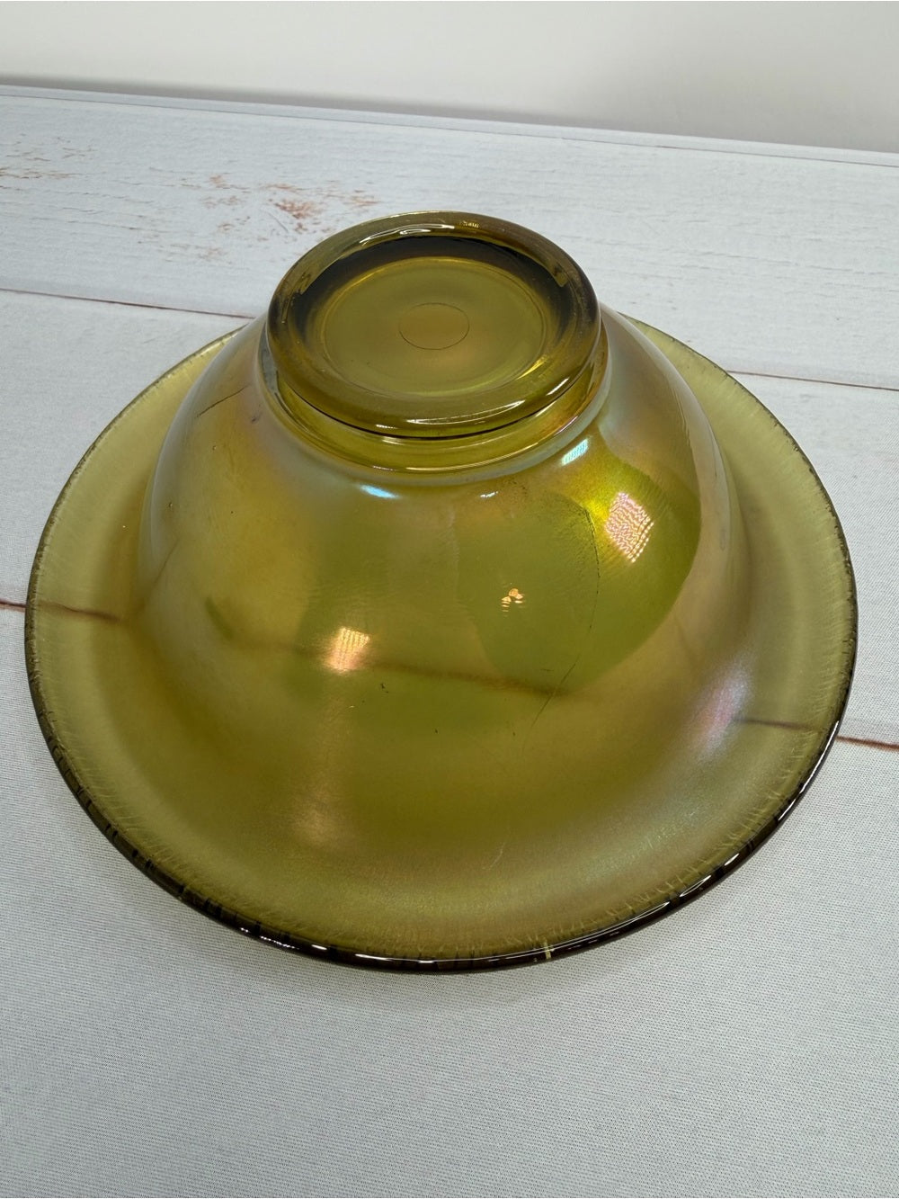 Antique c. 1920s H. Northwood & Co. No. 659 "Russet" Stretch Glass Console Bowl