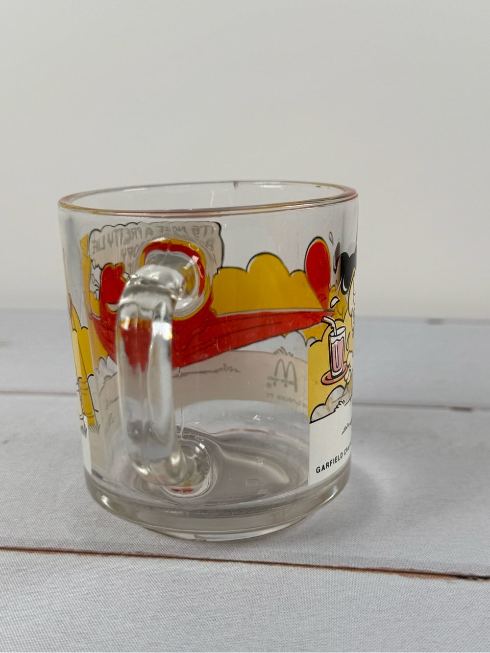 Vintage 1978 McDonald’s Garfield Glass Mug Its Not A Pretty Life Hammock
