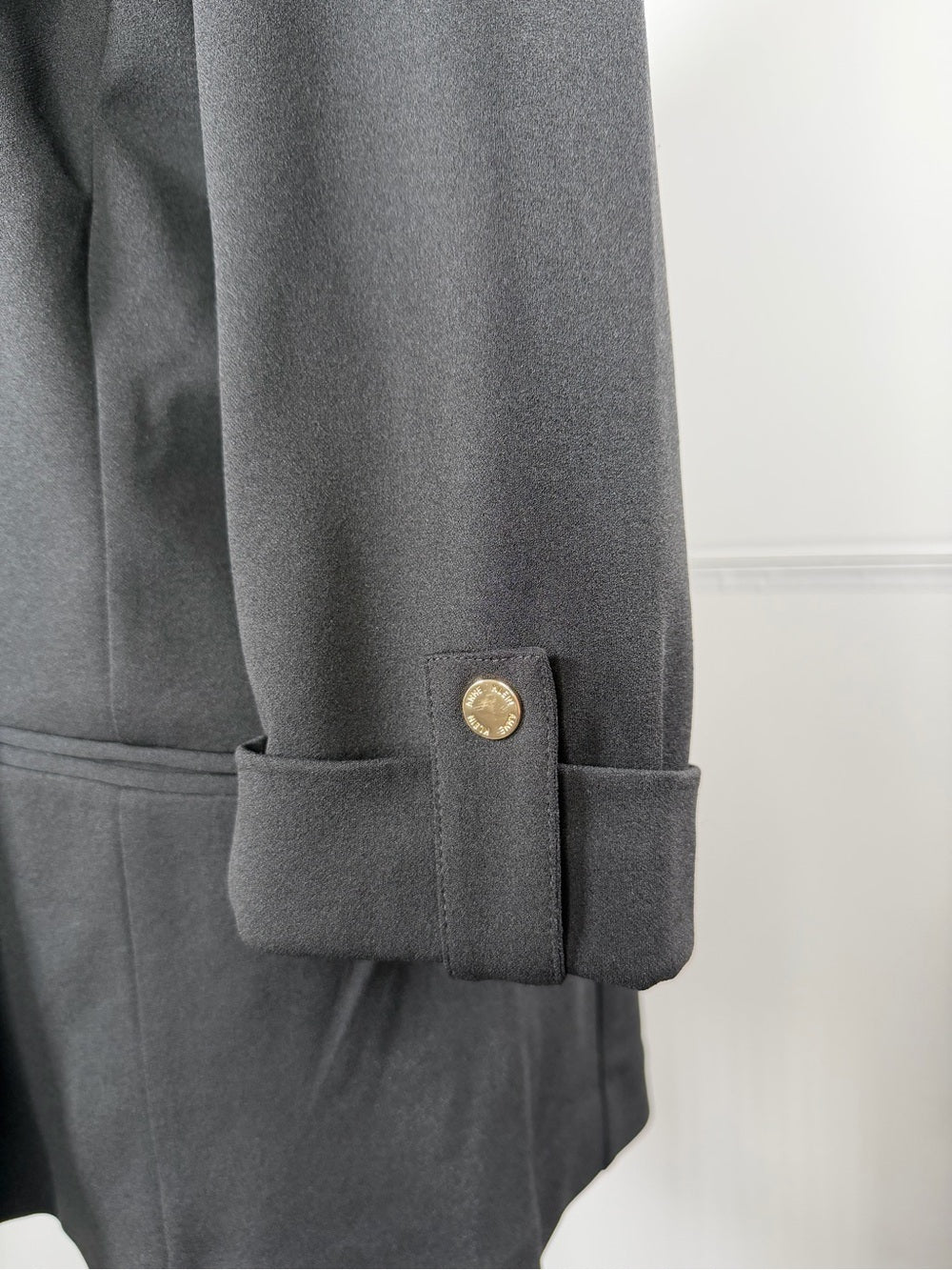 NWT Anne Klein Open Front Blazer Jacket Black Size Medium
