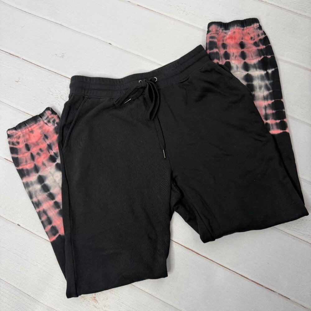 Rails Kingston Sweatpants Black Petal Tie Dye Size Medium