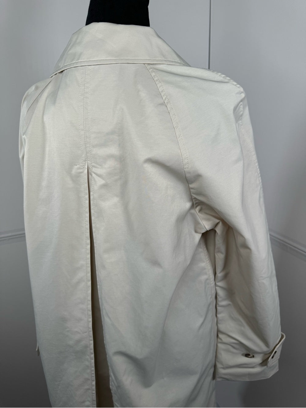 NWT 7 For All Mankind Ivory Cotton Blend Trench Coat Long Jacket Size Medium