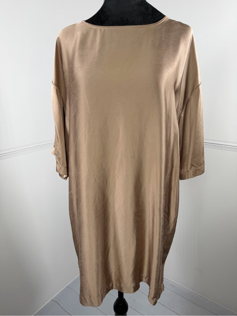Vintage The Limited 100% Silk Shift Dress Size M/L Made in Hong Kong