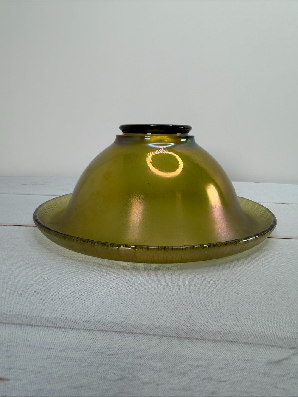 Antique c. 1920s H. Northwood & Co. No. 659 "Russet" Stretch Glass Console Bowl