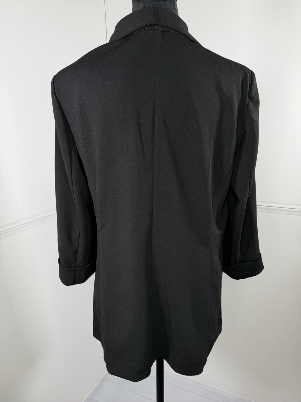 NWT Anne Klein Open Front Blazer Jacket Black Size Medium
