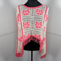 House of Harlow 1960 Crochet Bow Fringe Cardigan One Size Boho