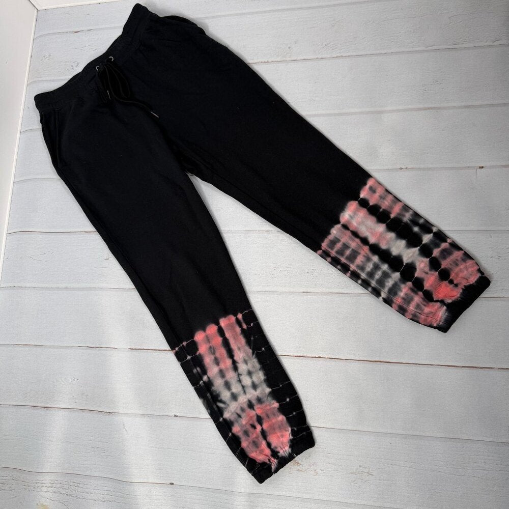 Rails Kingston Sweatpants Black Petal Tie Dye Size Medium