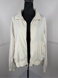 NWOT Gilly Hicks Cream Lightweight Zip Front Windbreaker Jacket Size Large