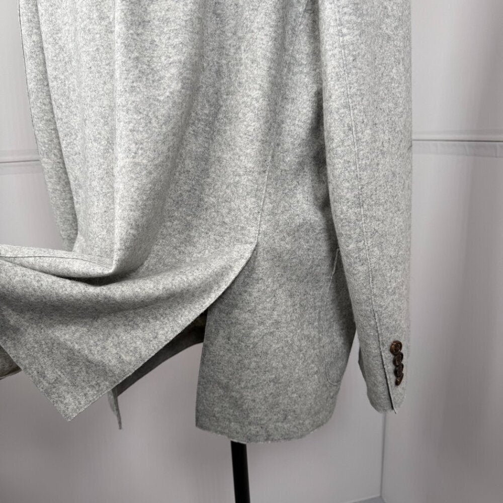 Eleventy Grey Hooded Blazer Jacket Mens IT 60 (US 50)