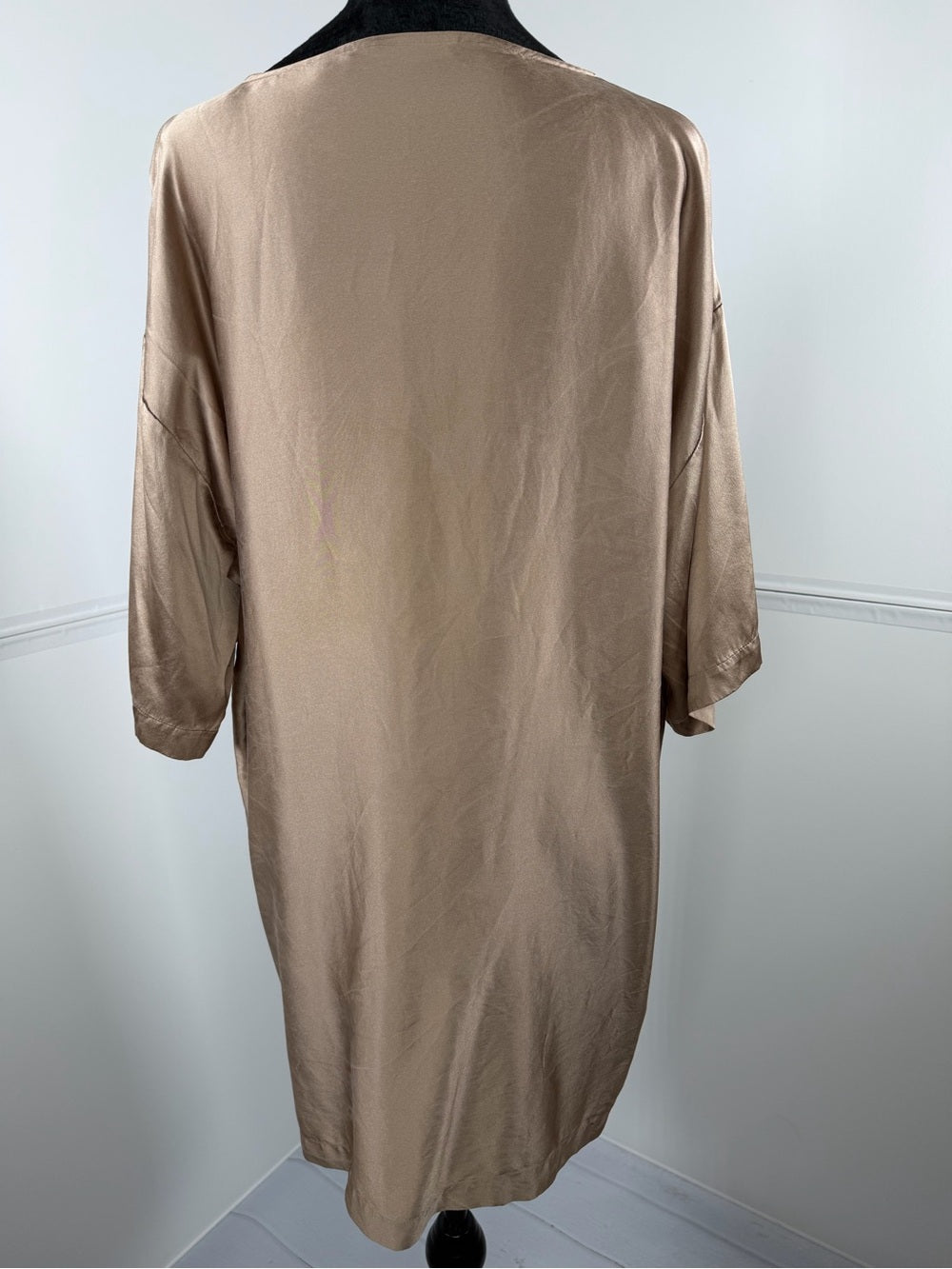 Vintage The Limited 100% Silk Shift Dress Size M/L Made in Hong Kong