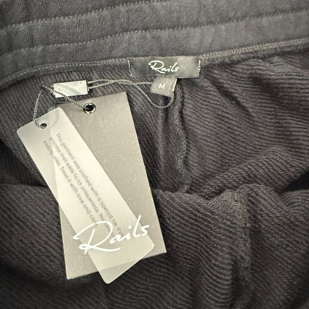 Rails Kingston Sweatpants Black Petal Tie Dye Size Medium