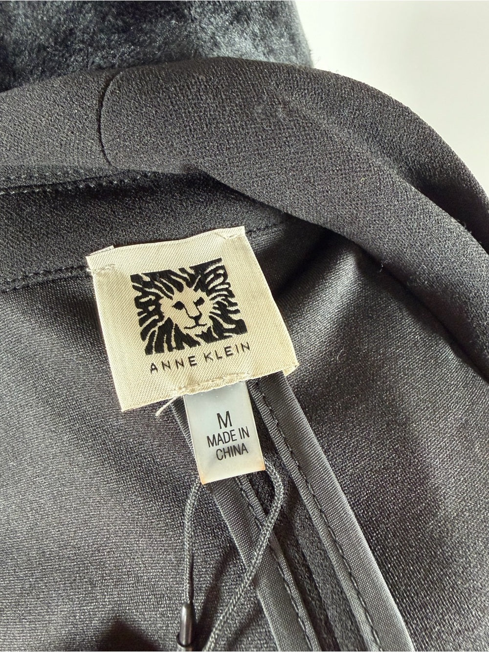 NWT Anne Klein Open Front Blazer Jacket Black Size Medium