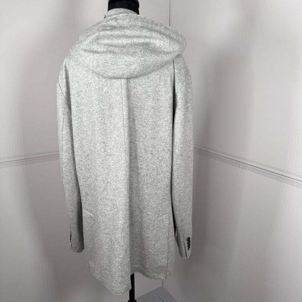 Eleventy Grey Hooded Blazer Jacket Mens IT 60 (US 50)
