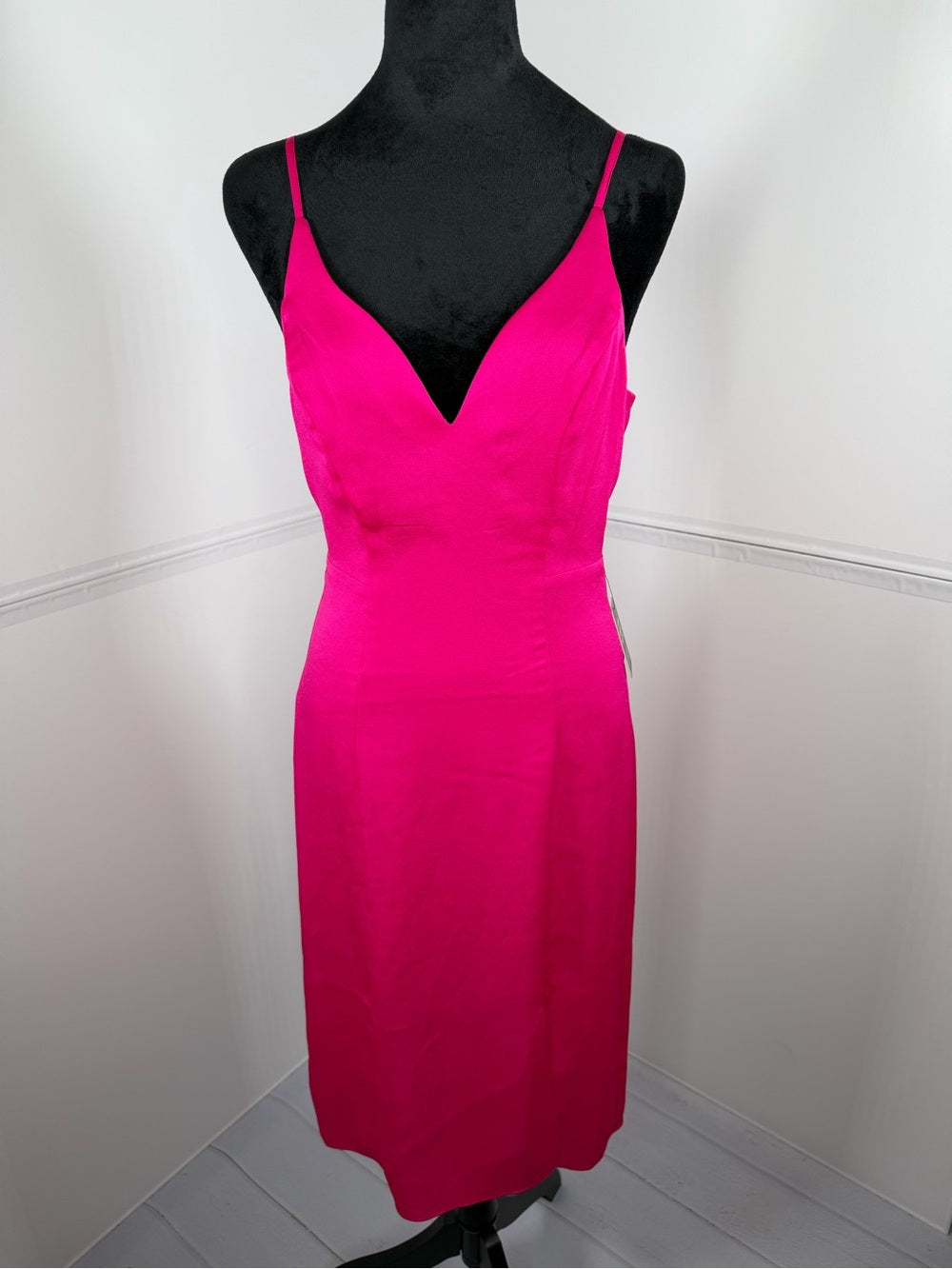 NWT Express Hot Pink Midi Dress Size Small