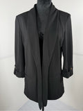 NWT Anne Klein Open Front Blazer Jacket Black Size Medium