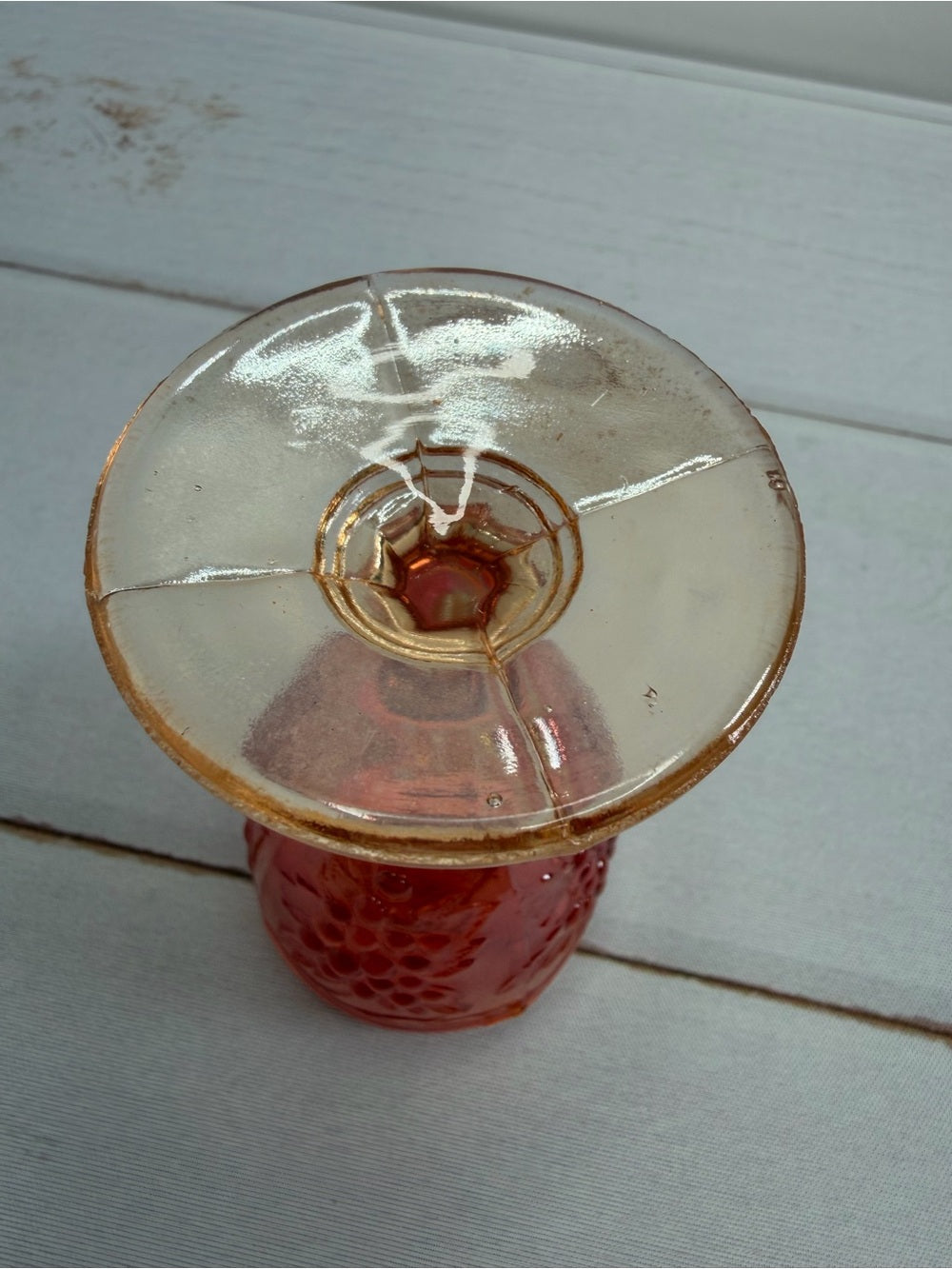 Vintage Imperial Glass Grape Marigold Carnival Glass 4" Cordial Wine Glass