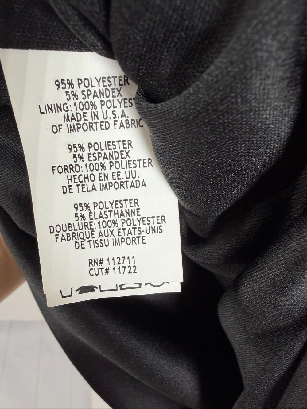 Jay X JAYGODFREY Black Feather Sleeve Draped Cocktail Dress Size 2