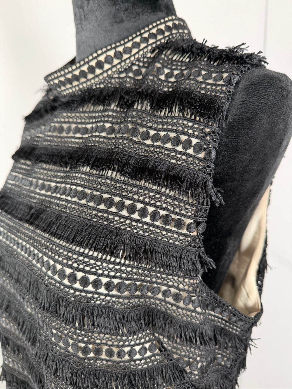 NWT J.Crew Black Fringe Lace Sleeveless Sheath Dress Size 12
