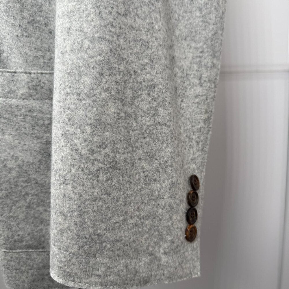 Eleventy Grey Hooded Blazer Jacket Mens IT 60 (US 50)