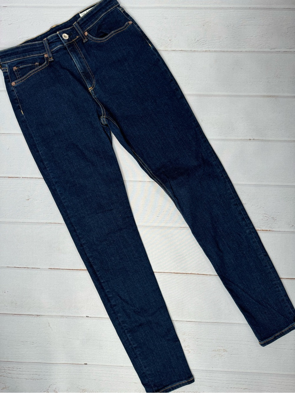 rag & bone Nina High Rise Skinny Jeans Size 28 Marine Blue