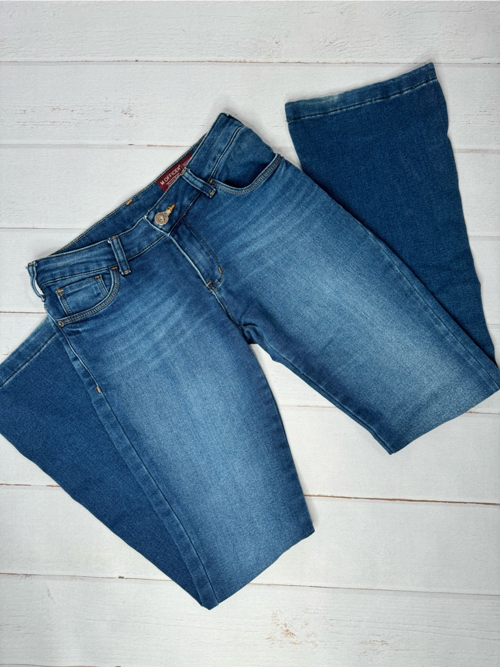 M. Officer Get Fit Bootcut Stretch Jeans Medium Wash Women's Size 38 Brazil