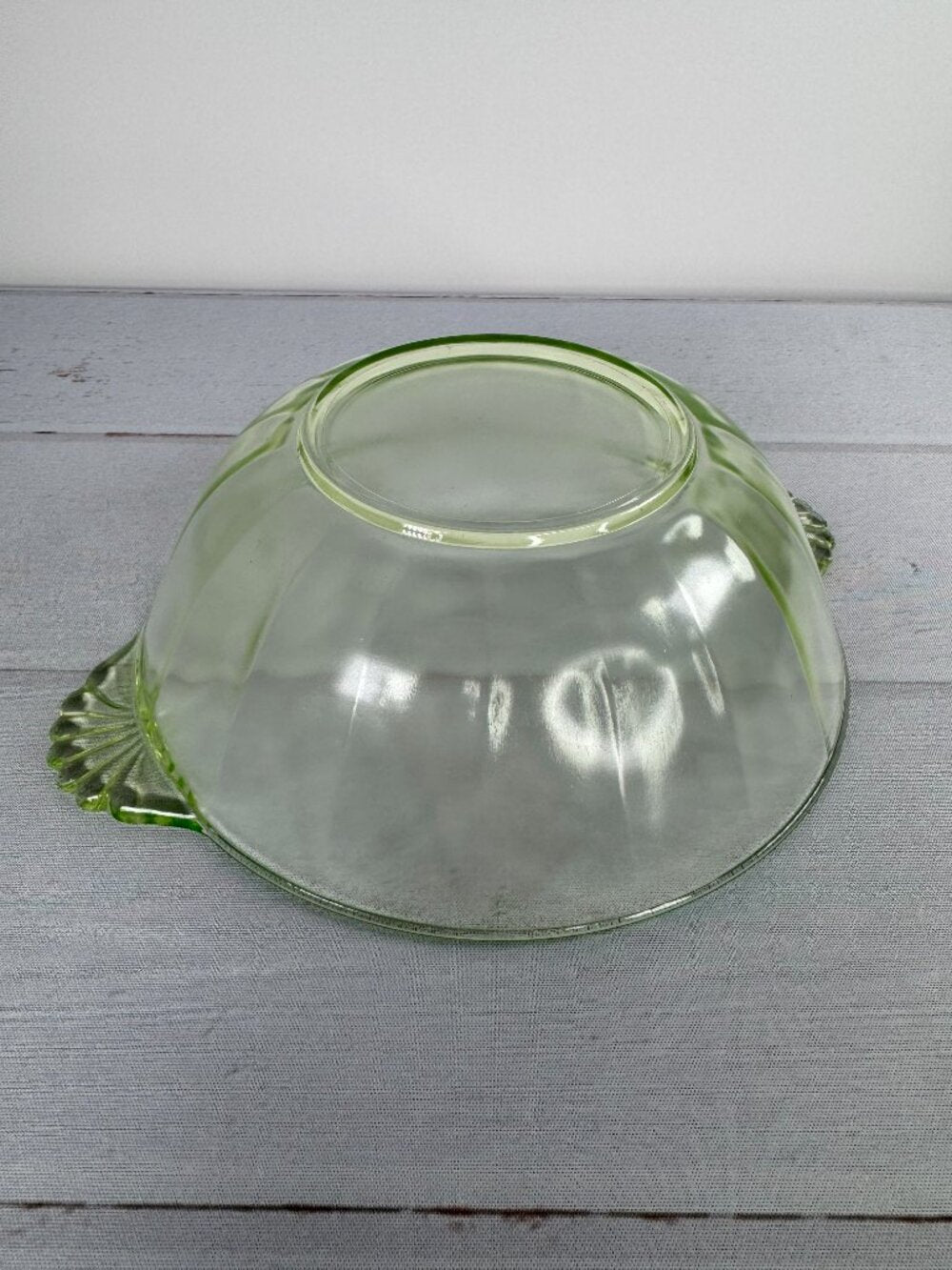 Anchor Hocking Vaseline Uranium Glass Bowl Green Depression Glass