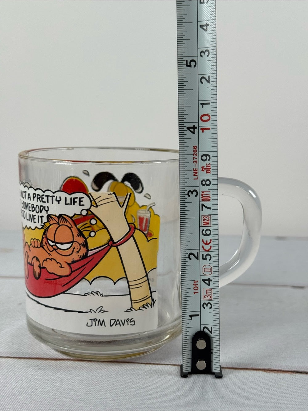 Vintage 1978 McDonald’s Garfield Glass Mug Its Not A Pretty Life Hammock