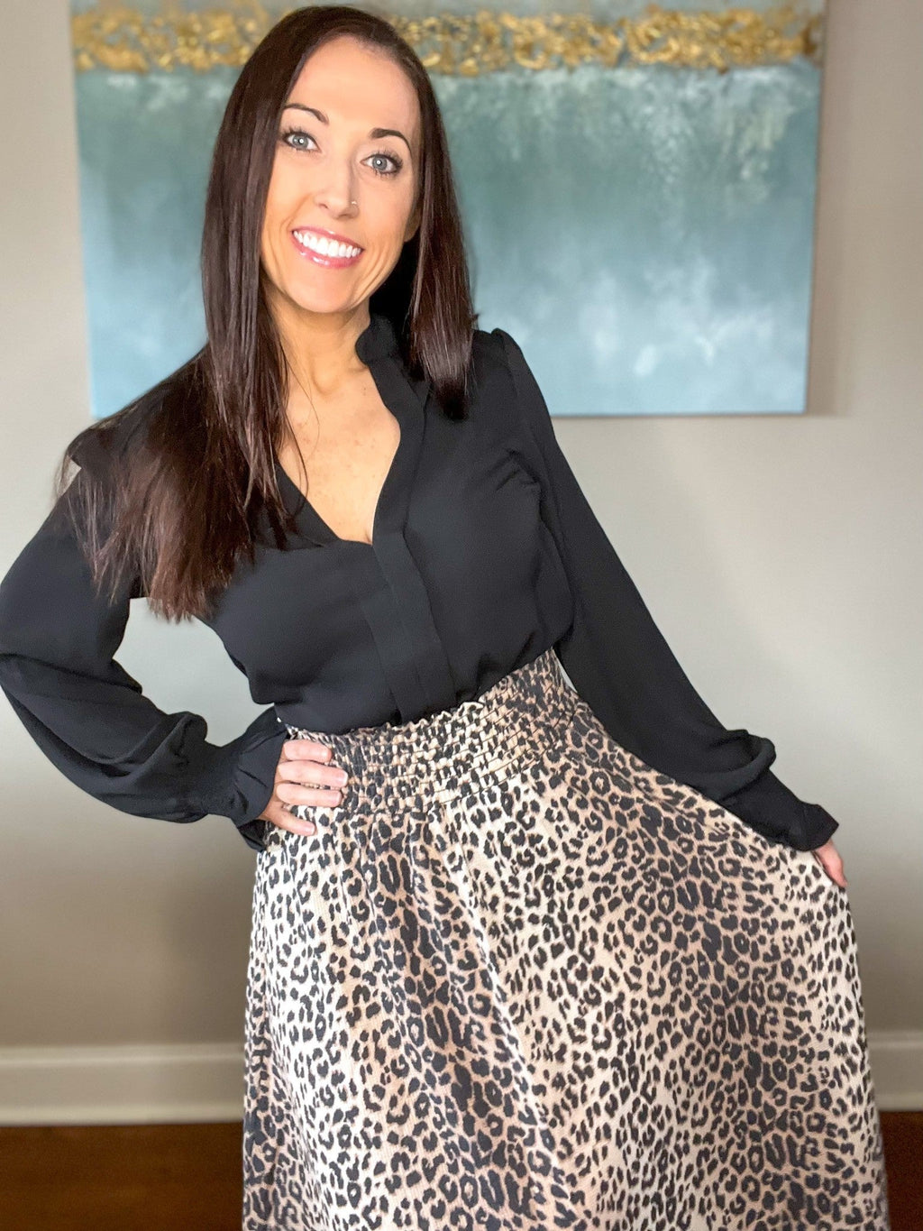 Smocked Sleeve Blouse